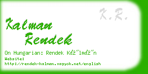 kalman rendek business card